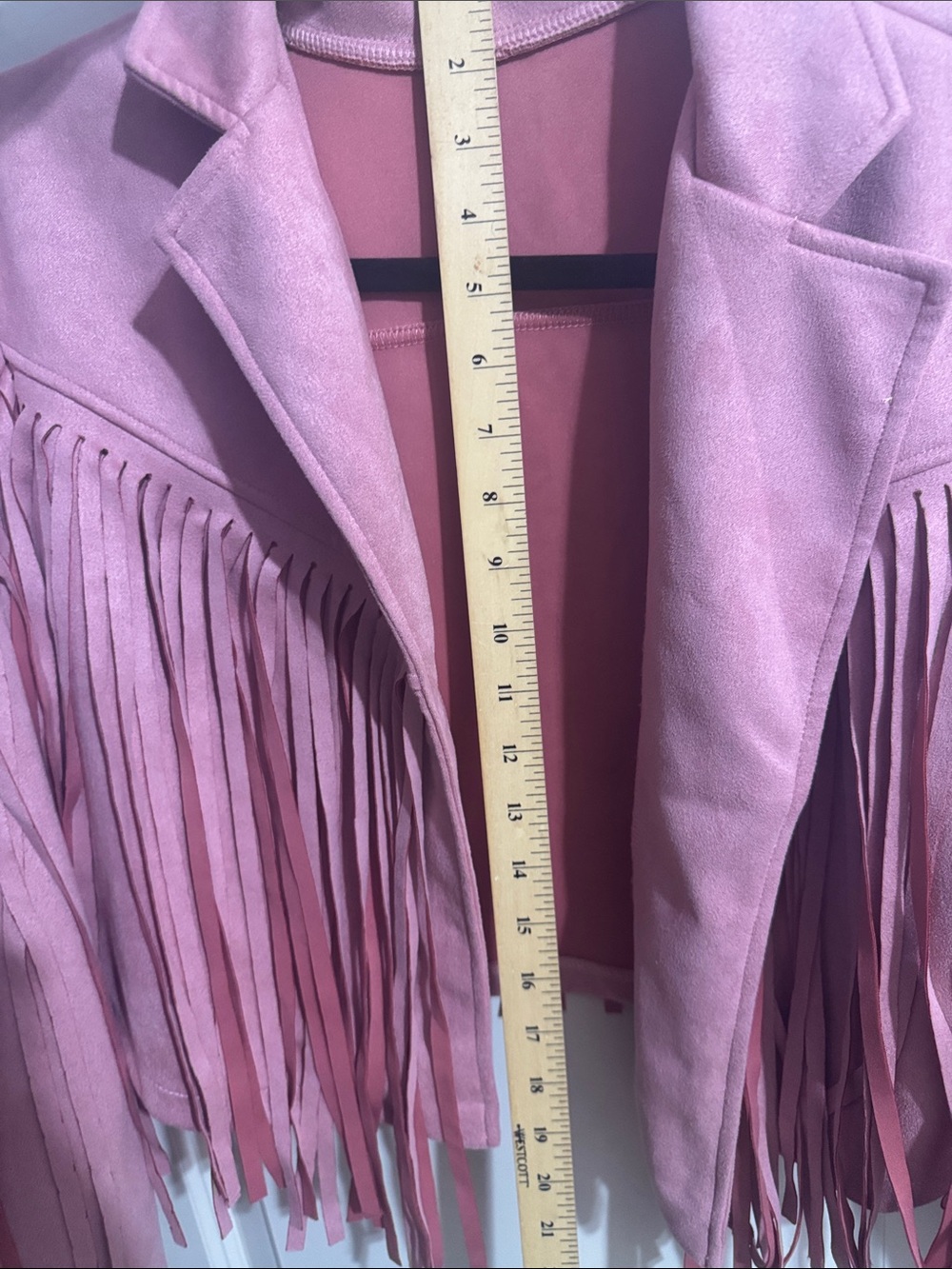 Pink Fringe Cropped Jacket - Women - Picture 3 of 4